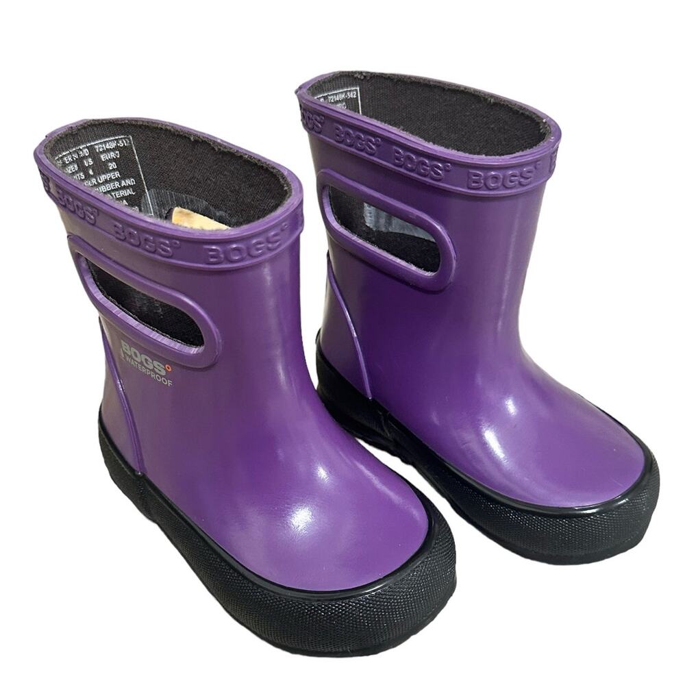 BOGS Kids Purple Waterproof Rain Boots Size 4